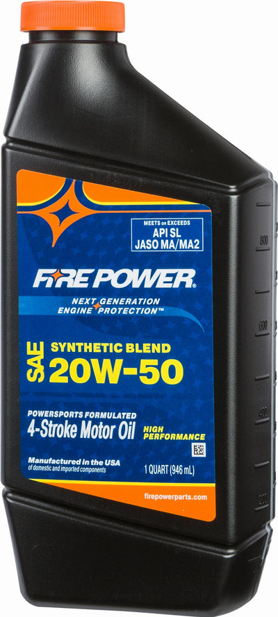 SYNTHETIC BLEND 4-STROKE OIL 20W-50 QT 12/CASE #196975