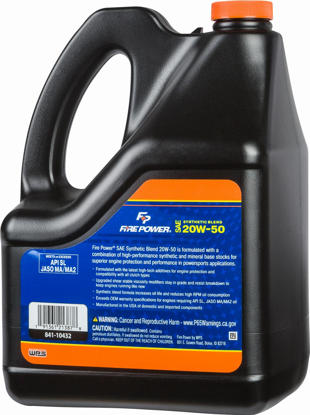 SYNTHETIC BLEND 4-STROKE OIL 20W-50 GAL 4/CASE#mpn_196976