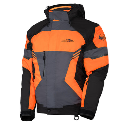 KATAHDIN GEAR DAGGER JACKET MENS, BLACK/GREY/ORANGE - LARGE#mpn_84300504