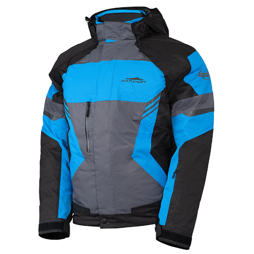 KATAHDIN GEAR DAGGER JACKET MENS, BLACK/GREY/BLUE - LARGE#mpn_84300704