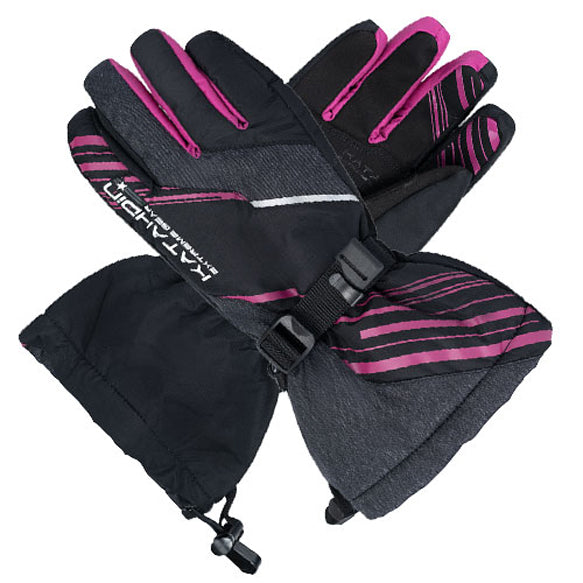 KATAHDIN GEAR GUNNER GLOVES BLACK/GREY/PINK - SMALL#mpn_84620102