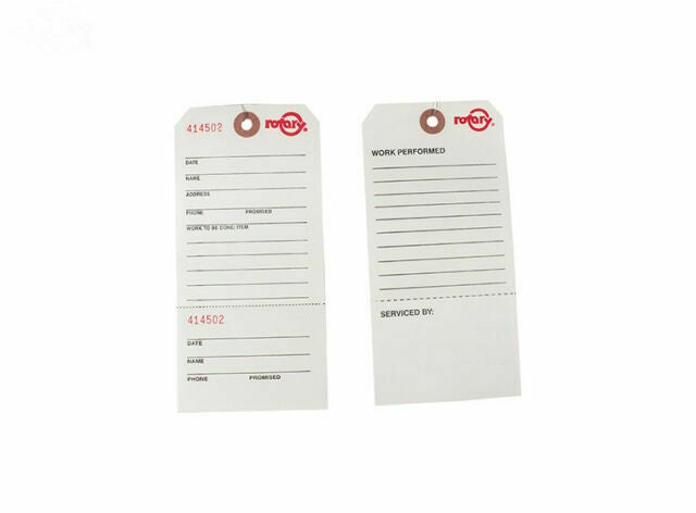 3-1/4" X 6-1/4" SERVICE TAGS (PACK OF 100)#mpn_9087