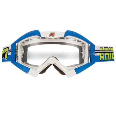 MX GOGGLES RIDING CROWS TOP WHITE, BLUE OUTRIGGERS#mpn_13950-TBAL