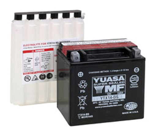 YUASA YTX14-BS MAINTENANCE FREE 12 VOLT BATTERY#mpn_YUAM3RH4S