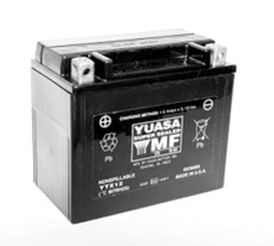 YUASA YTX12 FACTORY ACTIVATED MAINTENANCE FREE 12 VOLT BATTERY#mpn_YUAM7RH2S