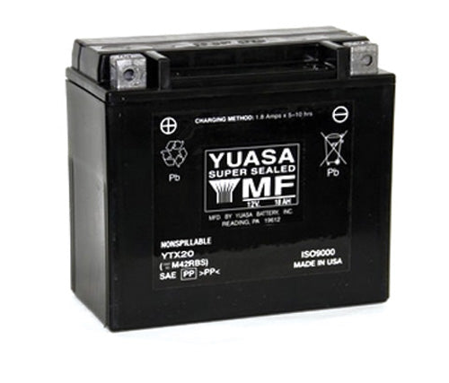 YUASA YTX20 FACTORY ACTIVATED MAINTENANCE FREE 12 VOLT BATTERY#mpn_YUAM42RBS