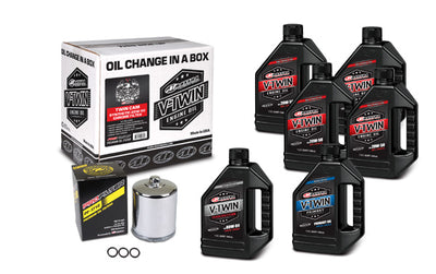 V-TWIN OIL CHANGE KIT SYNTHETIC W/ CHROME FILTER, TWIN CAM#mpn_90-119016PC