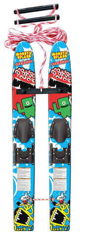 Kwik Tek AHST-110 Airhead Monsta Splash Trainer Skis Child Size 12 To Adult Size 5 #AHST-110