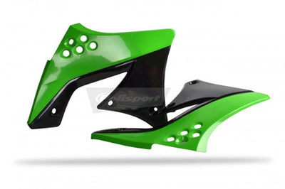 RADIATOR SCOOPS KX250F Factory COLOR 2010/2011 BLACK/GREEN 05#mpn_8412800004