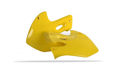 Polisport 8412100001 Radiator Scoops - Yellow #8412100001