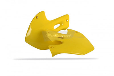 RADIATOR SCOOPS RM125 Factory COLOR YELLOW#mpn_8412100001