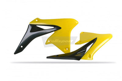 Polisport 8413600003 Radiator Scoops - Black/Yellow Rm01 #8413600003