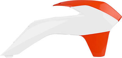 POLISPORT RADIATOR SCOOPS KTM - WHITE/ORANGE#mpn_8417400001