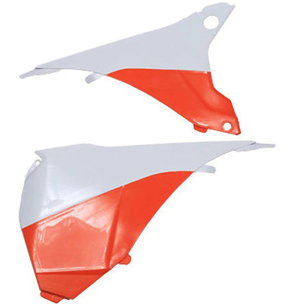 Polisport 8455200001 Air Box Cover - White/Orange #8455200001