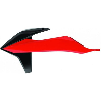 POLISPORT  RADIATOR SCOOPS KTM, BLACK/ORANGE FLO#mpn_8422100007