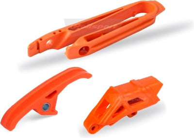 POLISPORT CHAIN GUIDE/SLIDER/SLIDING PIECE KIT, ORANGE KTM#mpn_90609
