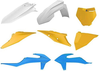 POLISPORT MX COMPLETE KIT BULTACO BLUE/DARK YELLOW#mpn_90871