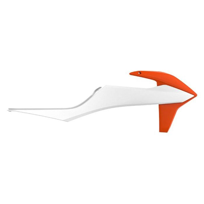 Polisport 8422100009 Radiator Scoop - Orange16/White Bd #8422100009