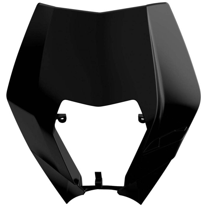Polisport 8666700003 Headlight Mask Number Plate - Black #8666700003
