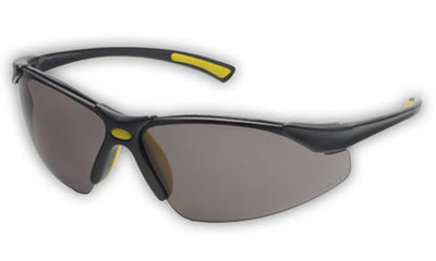 Elvex SG-200G Safety Glasses Elite Style Gray Lens Black/Yellow Frame #SG-200G