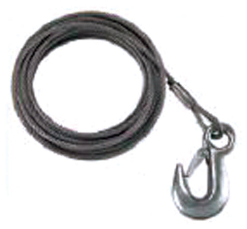 Cequent WC325 0100 Winch Cable And Hook 3/16" X 25" #WC325 0100