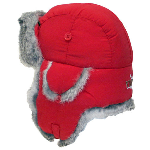 YUKON TASLAN ALASKAN HAT - RED WITH GRAY FUR - MEDIUM#mpn_HG661