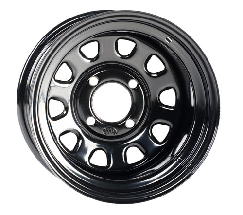 ITP 1229778014 Delta Steel Wheel - Black 12 x 7 #1229778014