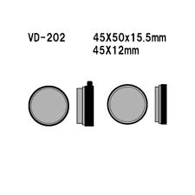 Vesrah 970070 Semi-Metallic Brake Pads #VD-202
