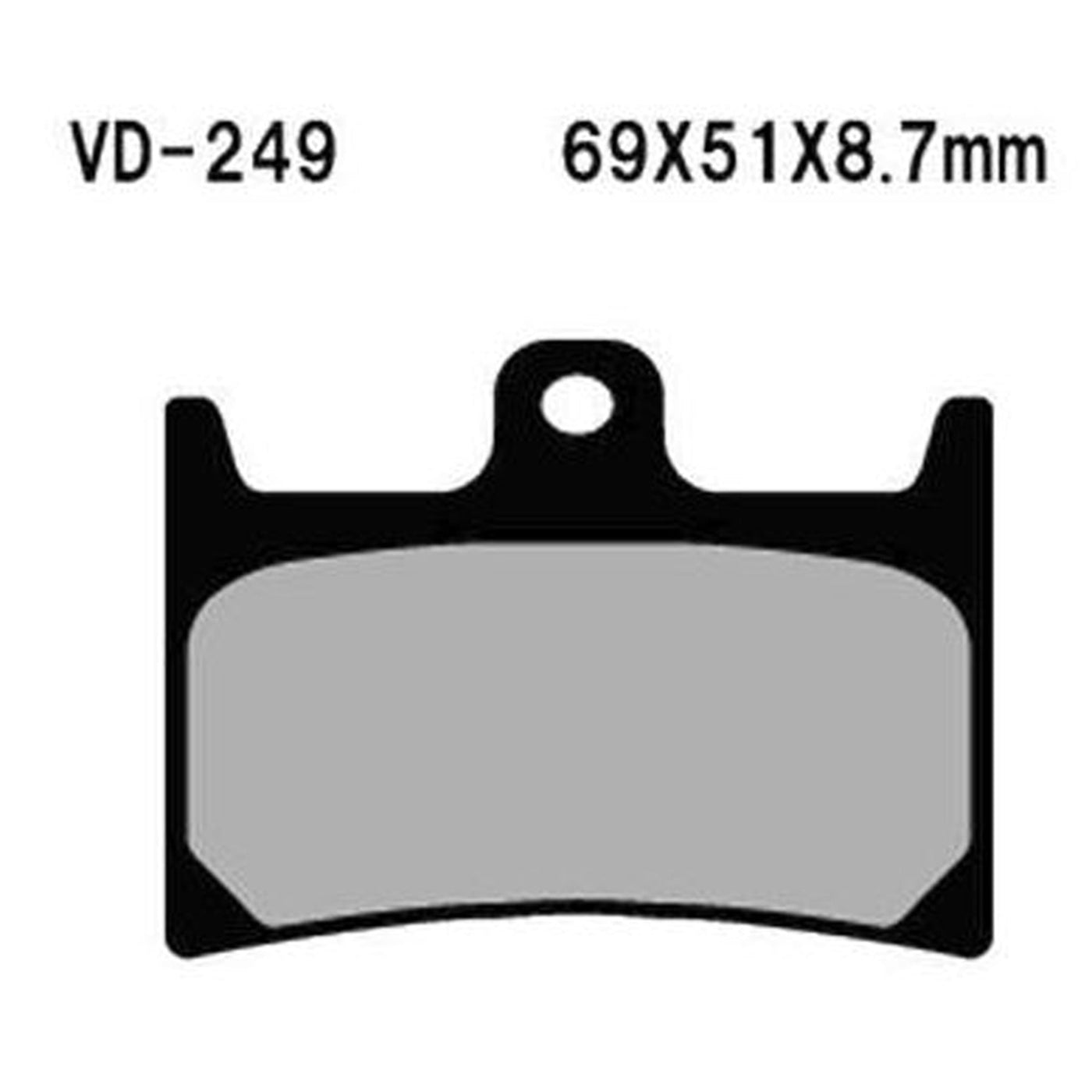 Vesrah 970091 Semi-Metallic Brake Pads #VD-249