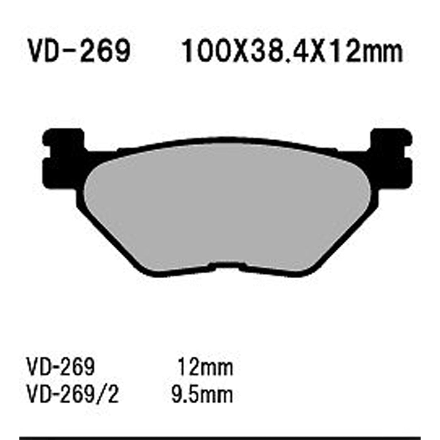 Vesrah 970111 Semi-Metallic Brake Pads #VD-269