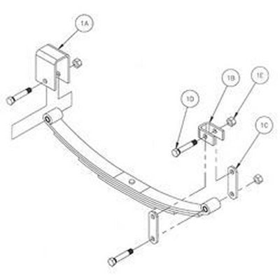 SINGLE AXLE HANGER KIT (SHORT)#mpn_HK1-D100