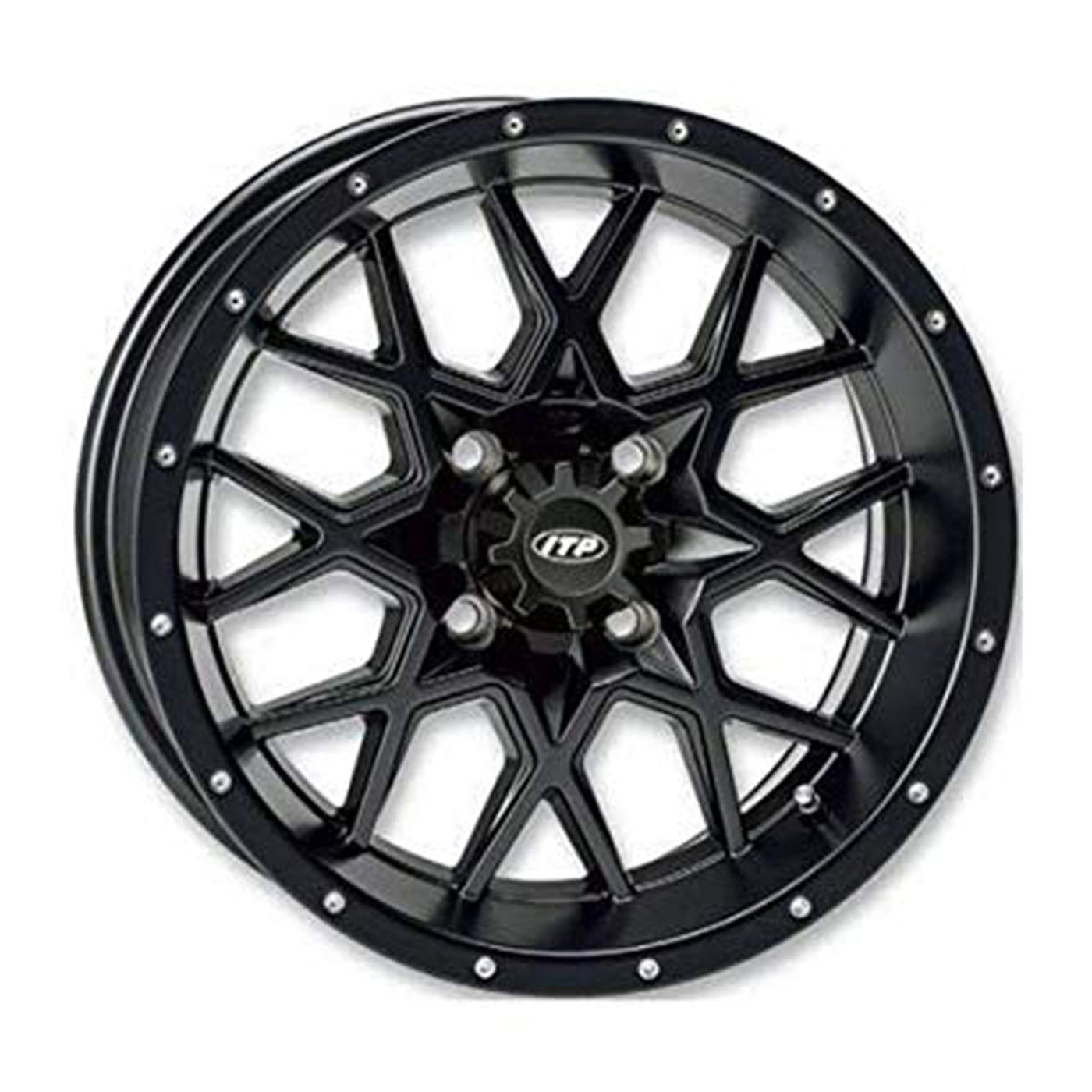 ITP 1228630536B Hurricane Wheel - Matte Black 12 x 7 #1228630536B