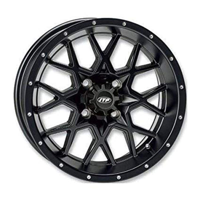 ITP 1228630536B Hurricane Wheel - Matte Black 12 x 7 #1228630536B
