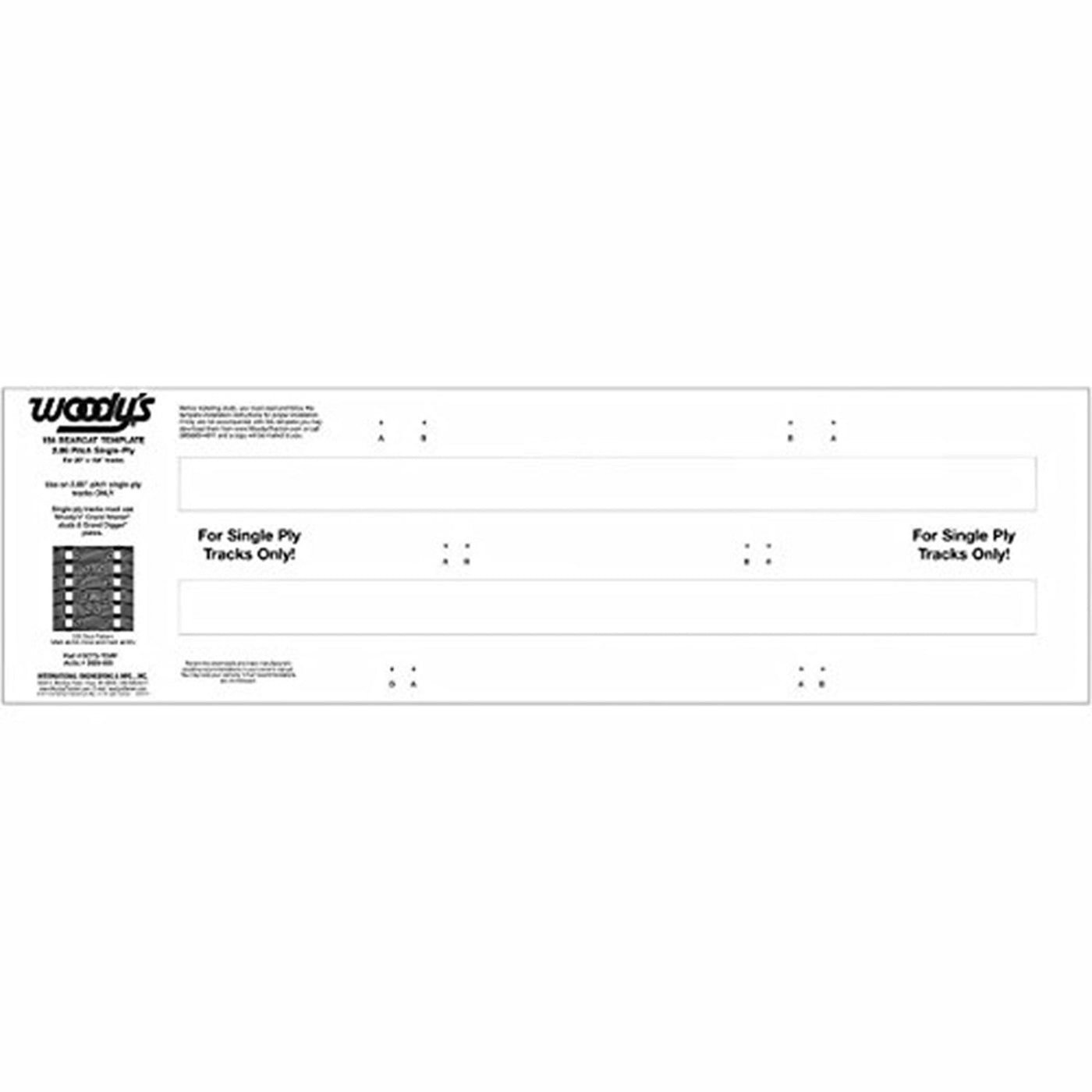 Woodys BCTS-TEMP Single Ply Pitch Template 154" #BCTS-TEMP