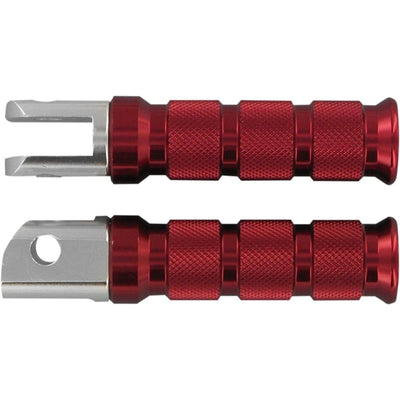 Emgo 50-11272 Aluminium Front-Rear Foot Peg Round - Red #50-11272