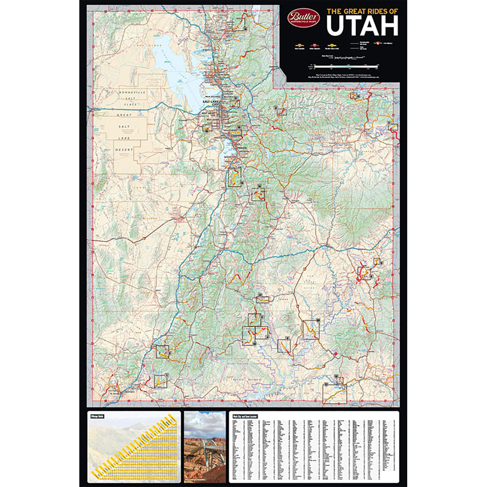 Butler Motorcycle Maps Utah#mpn_UTAH / MP-116