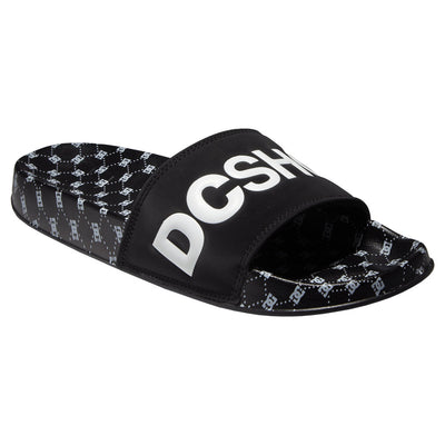 DC Special Edition Slide Sandal Size 10 Black/Monogram #ADYL100044-BMN-10