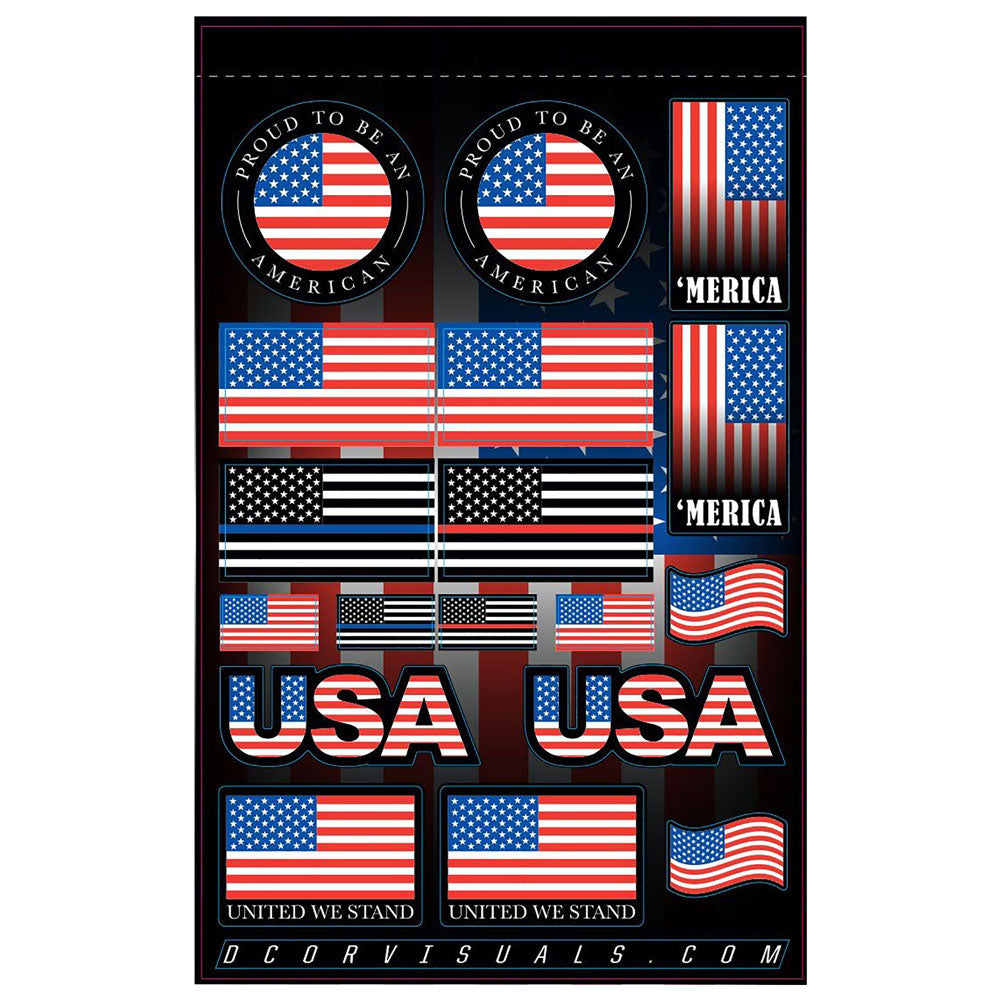 D'Cor Visuals USA Decal Sheet#mpn_40-90-120