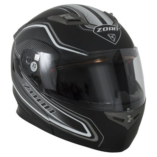 ZOAN FLUX 4.1 SN HELMET, COMMANDER MAT BLK/WT/SLV SMALL#mpn_137-194SN