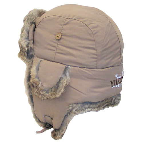 YUKON TASLAN ALASKAN HAT - TAN WITH BROWN FUR - MEDIUM#mpn_HG631