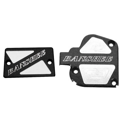 Modquad Thumb Throttle and Front Brake Reservoir Cover Set Black#mpn_TSET1-BBLK
