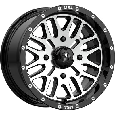 4/156 MSA M38 Brute Wheel 15x7 4.0 + 3.0 Black/Machined#mpn_M38-05756