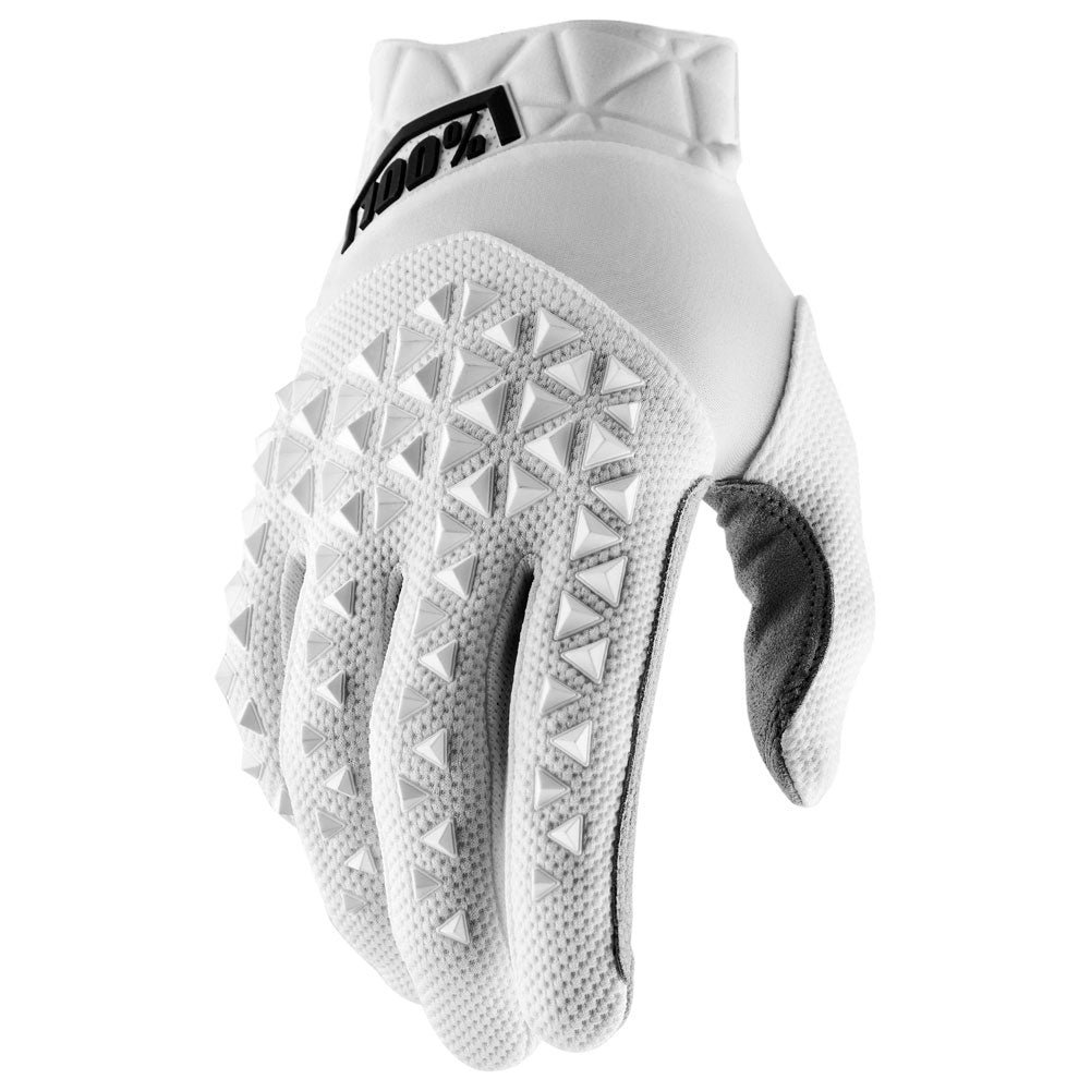 100% Airmatic Gloves Small White #10012-000-10