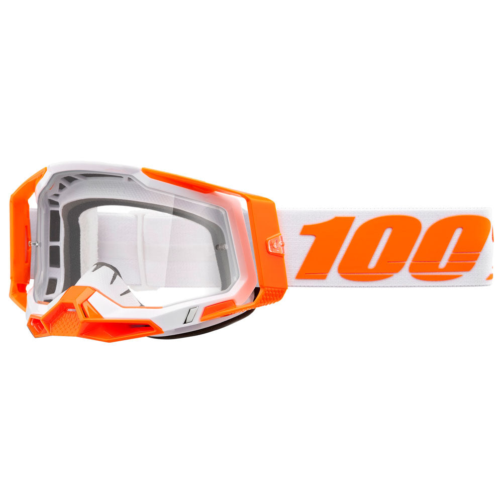 100% Racecraft 2 Goggle Orange Frame/Clear Lens #50009-00013