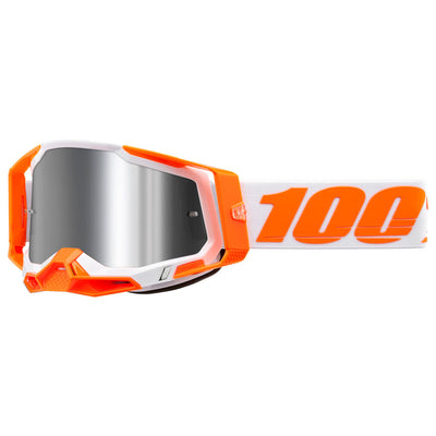 100% Racecraft 2 Goggle Orange Frame/Silver Flash Lens #50010-00013