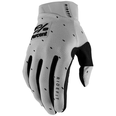 100% Ridefit Gloves Medium Slasher Silver #10010-00041