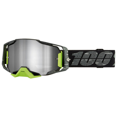 100% Armega Goggle Antibia Frame/Silver Flash Lens #50005-00022