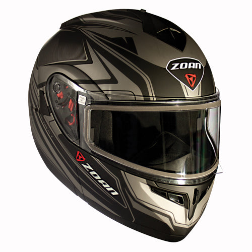 ZOAN OPTIMUS SN/E. HELMET, ECLIPSE GRAPHIC, SILVER-MED#mpn_238-565