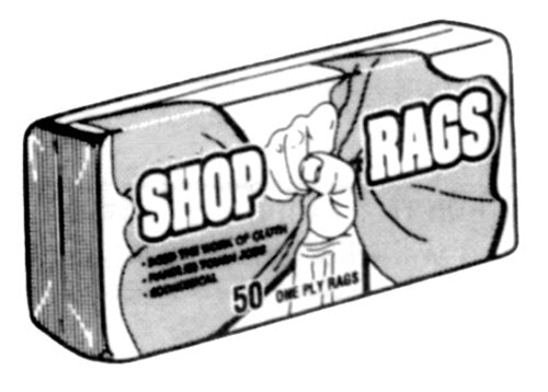 Unifirst Corp RAGS-COTTON "25" Shop Rags 25 Per Bundle #RAGS-COTTON "25"