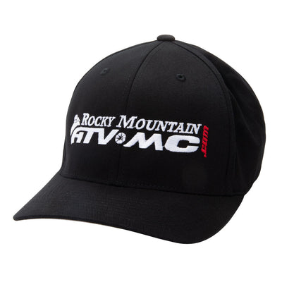 Rocky Mountain ATV/MC Logo Flex Fit Hat Large/X-Large Black#mpn_197-768-0002